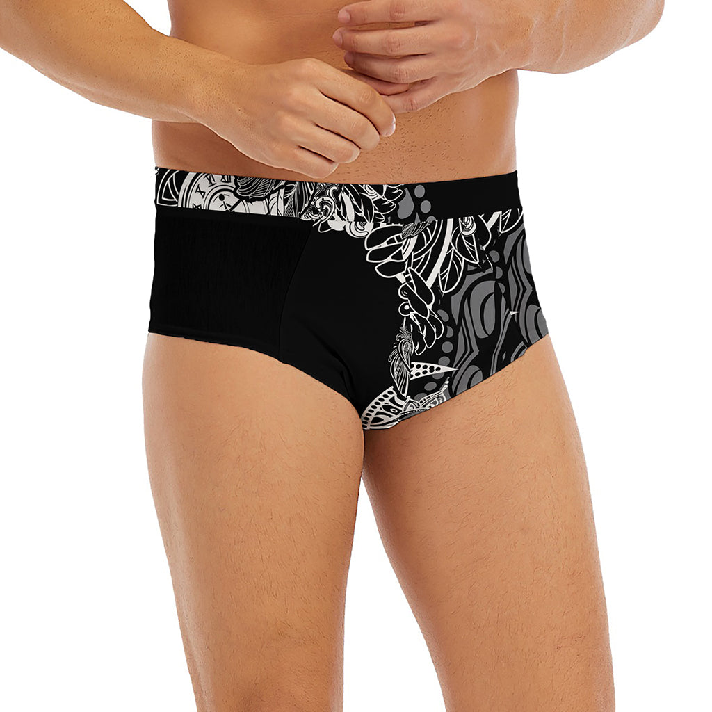 Spiritual Owl With Sun And Moon Print Men's Briefs