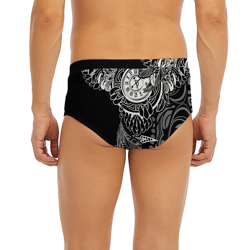 Spiritual Owl With Sun And Moon Print Men's Briefs