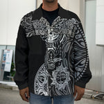 Spiritual Owl With Sun And Moon Print Men's Shirt Jacket
