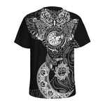 Spiritual Owl With Sun And Moon Print Men's Sports T-Shirt