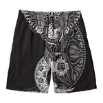 Spiritual Owl With Sun And Moon Print Men's Swim Trunks