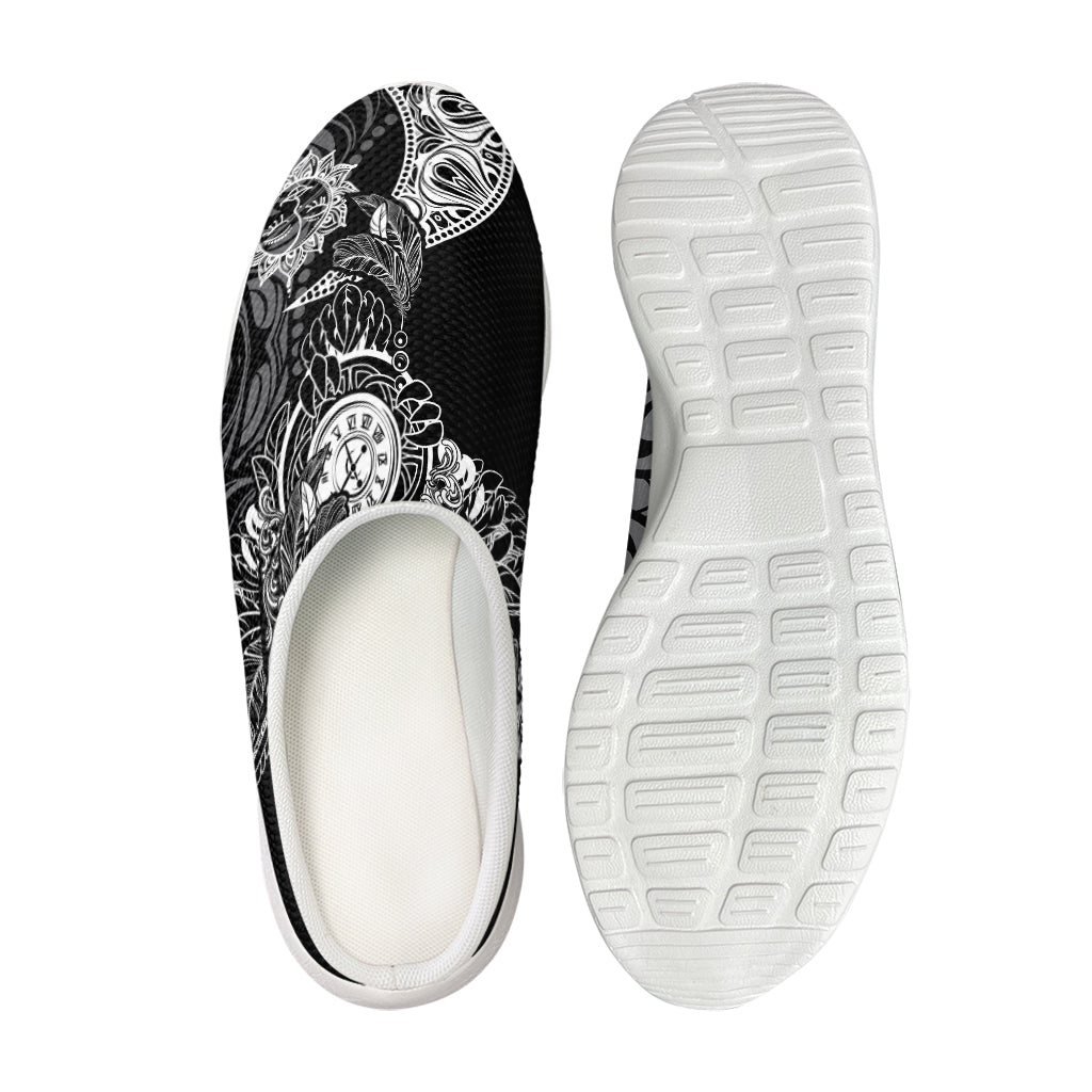 Spiritual Owl With Sun And Moon Print Mesh Casual Shoes