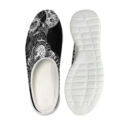 Spiritual Owl With Sun And Moon Print Mesh Casual Shoes