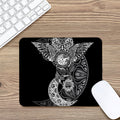 Spiritual Owl With Sun And Moon Print Mouse Pad