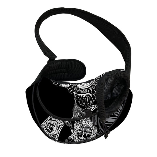 Spiritual Owl With Sun And Moon Print Pet Sling Carrier