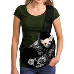 Spiritual Owl With Sun And Moon Print Pet Sling Carrier