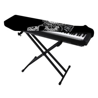 Spiritual Owl With Sun And Moon Print Piano Keyboard Cover