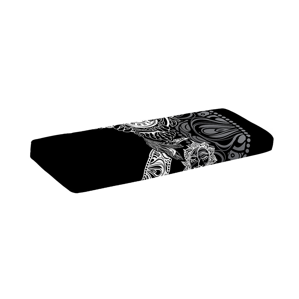 Spiritual Owl With Sun And Moon Print Piano Keyboard Cover