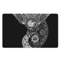 Spiritual Owl With Sun And Moon Print Polyester Doormat