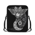 Spiritual Owl With Sun And Moon Print Rectangular Crossbody Bag