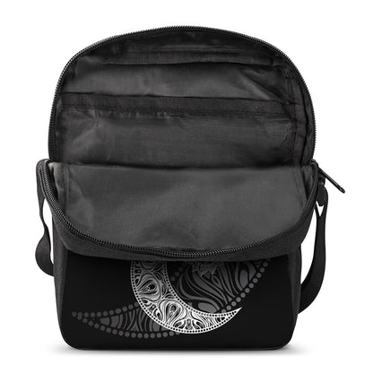 Spiritual Owl With Sun And Moon Print Rectangular Crossbody Bag