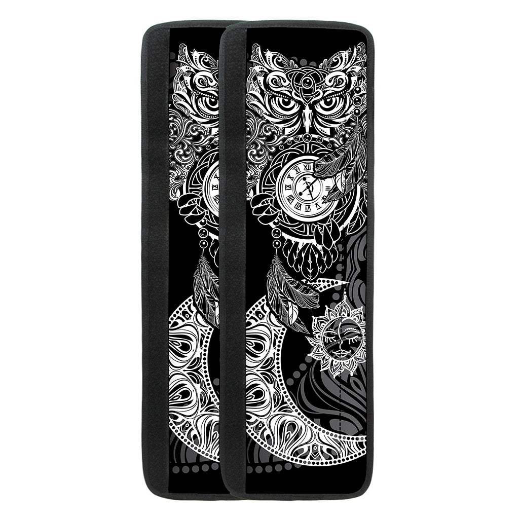 Spiritual Owl With Sun And Moon Print Refrigerator Handle Covers