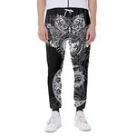 Spiritual Owl With Sun And Moon Print Scuba Joggers