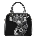 Spiritual Owl With Sun And Moon Print Shoulder Handbag