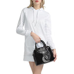 Spiritual Owl With Sun And Moon Print Shoulder Handbag