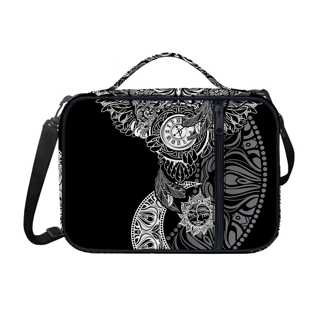 Spiritual Owl With Sun And Moon Print Shoulder Strap Bible Bag