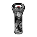 Spiritual Owl With Sun And Moon Print Single Neoprene Wine Tote