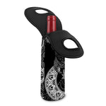 Spiritual Owl With Sun And Moon Print Single Neoprene Wine Tote