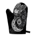 Spiritual Owl With Sun And Moon Print Single Oven Mitt
