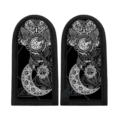 Spiritual Owl With Sun And Moon Print Skillet Handle Cover