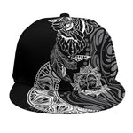Spiritual Owl With Sun And Moon Print Snapback Cap