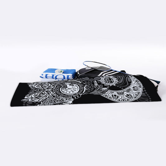 Spiritual Owl With Sun And Moon Print Sports Towel