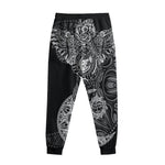 Spiritual Owl With Sun And Moon Print Sweatpants