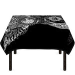 Spiritual Owl With Sun And Moon Print Tablecloth