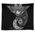 Spiritual Owl With Sun And Moon Print Tapestry