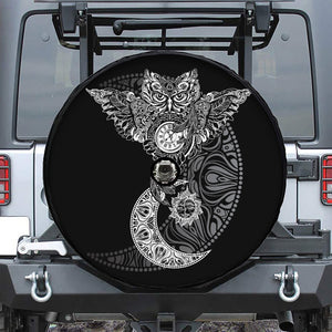 Spiritual Owl With Sun And Moon Print Tire Cover With Camera Hole