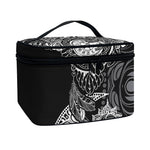 Spiritual Owl With Sun And Moon Print Travel Makeup Bag