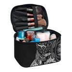 Spiritual Owl With Sun And Moon Print Travel Makeup Bag