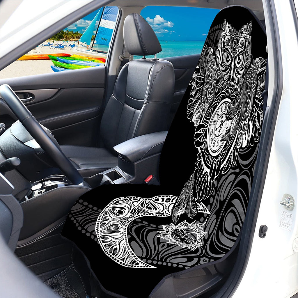 Spiritual Owl With Sun And Moon Print Waterproof Car Seat Cover
