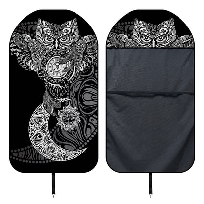 Spiritual Owl With Sun And Moon Print Waterproof Car Seat Cover