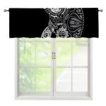Spiritual Owl With Sun And Moon Print Window Valance
