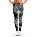 Spiritual Owl With Sun And Moon Print Women's Leggings