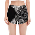 Spiritual Owl With Sun And Moon Print Women's Split Running Shorts