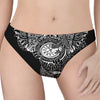 Spiritual Owl With Sun And Moon Print Women's Thong