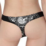 Spiritual Owl With Sun And Moon Print Women's Thong