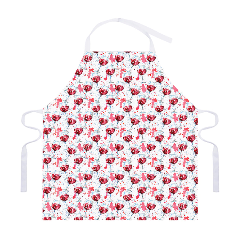 Splash Wine Pattern Print Adjustable Apron