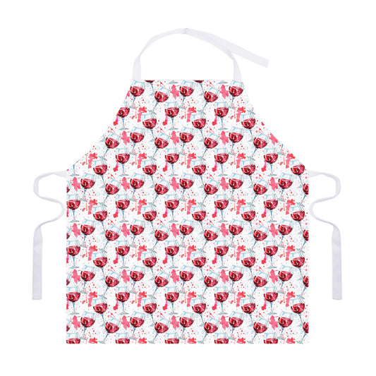 Splash Wine Pattern Print Adjustable Apron
