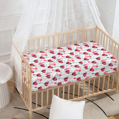 Splash Wine Pattern Print Baby Crib Sheet