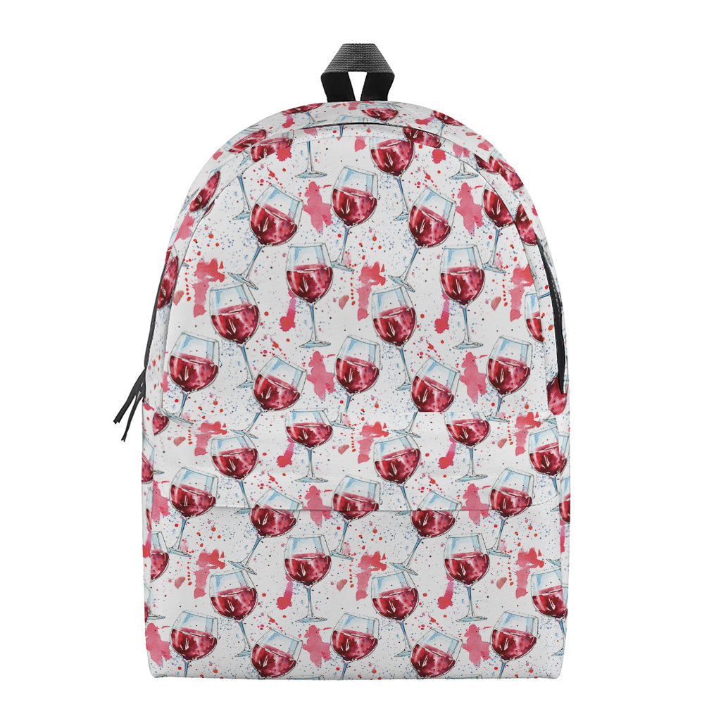 Splash Wine Pattern Print Backpack