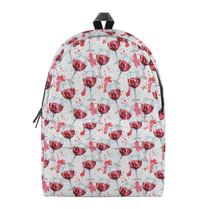 Splash Wine Pattern Print Backpack