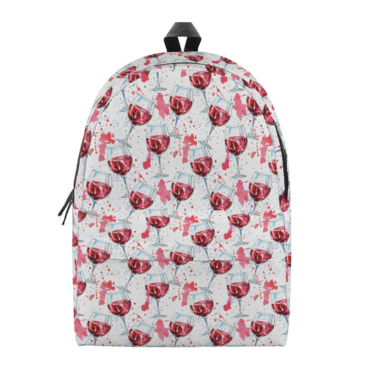 Splash Wine Pattern Print Backpack