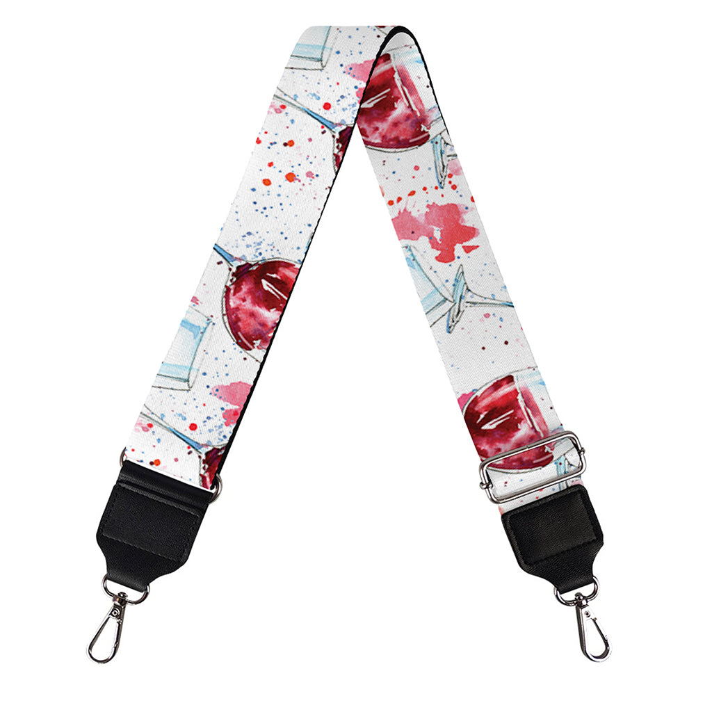 Splash Wine Pattern Print Bag Strap