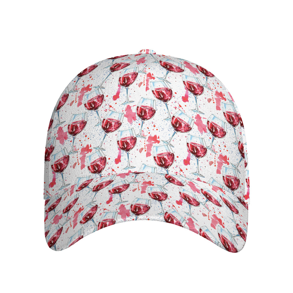 Splash Wine Pattern Print Baseball Cap