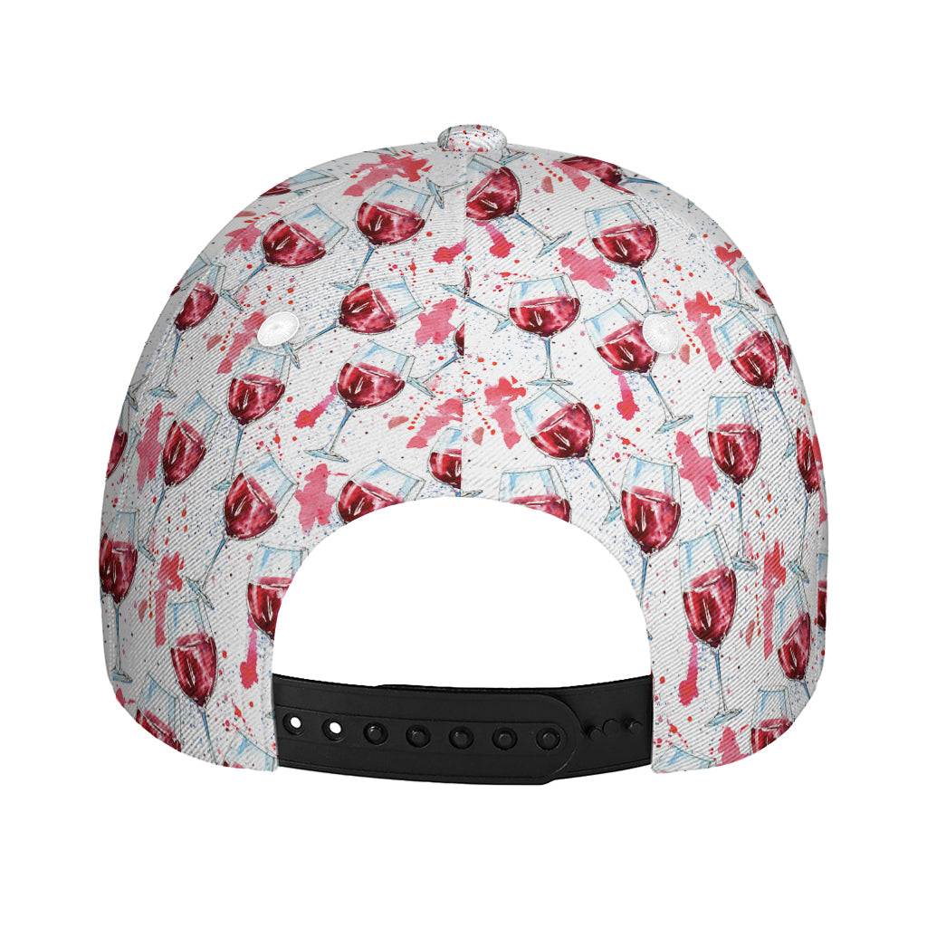 Splash Wine Pattern Print Baseball Cap