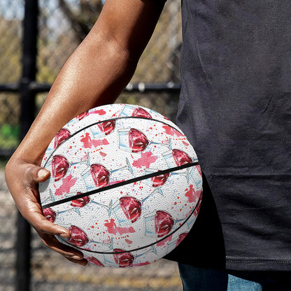 Splash Wine Pattern Print Basketball