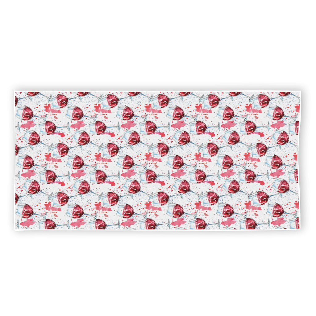 Splash Wine Pattern Print Beach Towel